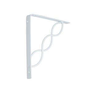 SHELF BRACKET 8" SCROLL STYLE WHITE SHELF BRACKET 8" SCROLL STYLE WHITE